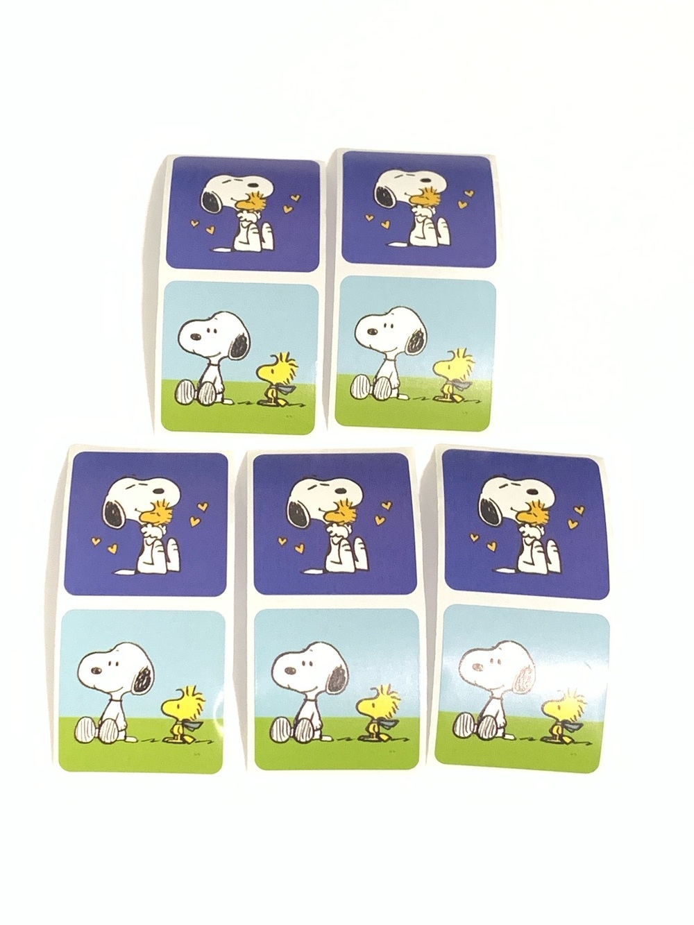 Peanuts Snoopy & Woodstock Sticker Pack - Blue, Green, White